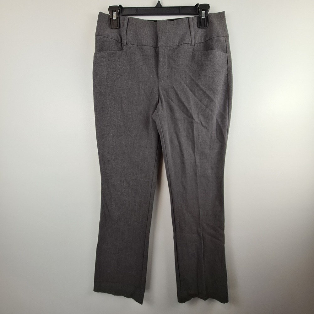 Madison Grey Womens Dress Pants Charcoal‎ Grey Straight Leg Petite 4P Stretch